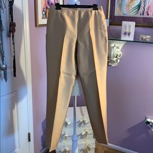 Dana Buchman 8 Petite Gold Silk side zip Pants